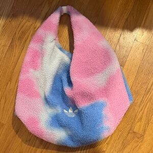 Adidas Fleece Tote in Pink and Blue